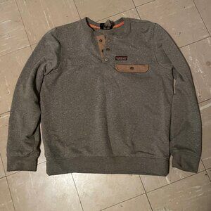 Patagonia Gray Pullover | Hemp Organic Cotton | Button Placket | Medium